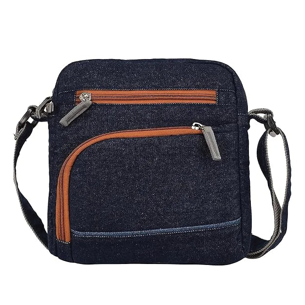 The Purani Jeans Denim Unisex Sling Bag | Handmade Denim Crossbody Bag