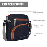 The Purani Jeans Denim Unisex Sling Bag | Handmade Denim Crossbody Bag