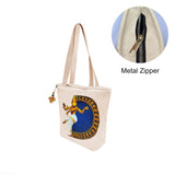 The Purani Jeans Natarajan Canvas Tote Bag | Off-White Denim Handmade Artistic Carry Bag