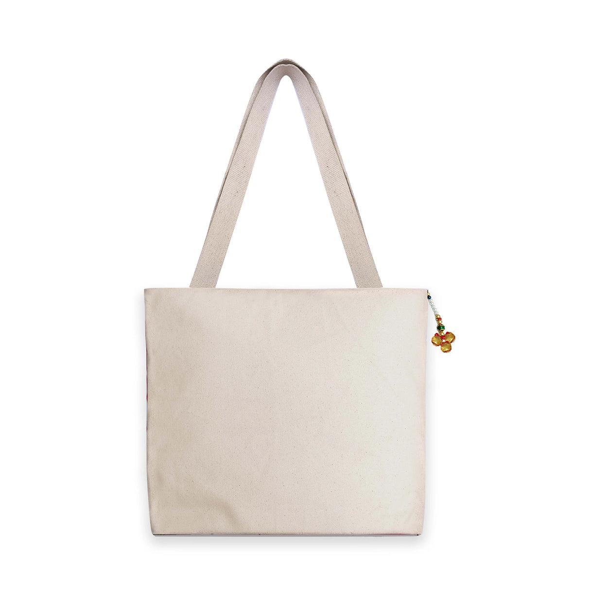 The Purani Jeans Natarajan Canvas Tote Bag | Off-White Denim Handmade Artistic Carry Bag