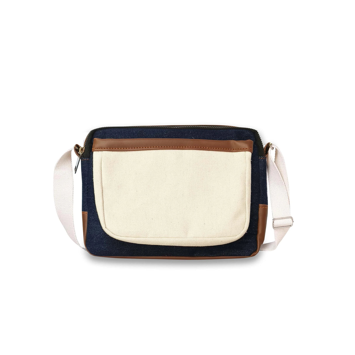 The Purani Jeans Terra Denim Sling Bag | Blue Denim Handmade Crossbody Bag