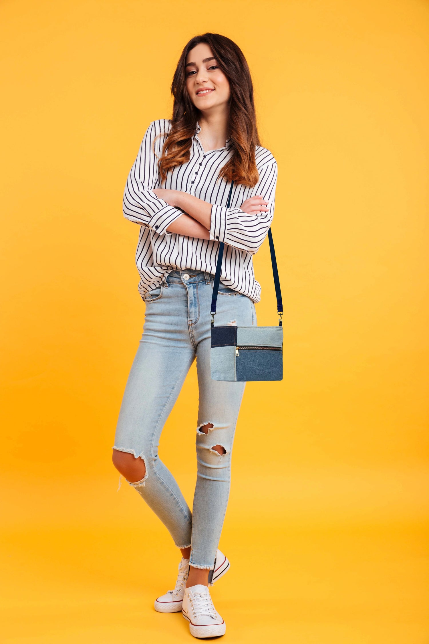 The Purani Jeans Vintage Vibes Handbag | Blue Denim Handmade Fashion Bag