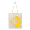 BYFT Artistic Sunflower Tote Bag Dual-Nature Sun & Sunflower Printed Reusable Tote | Eco-Friendly Daily Carry Bag (Set of 1)