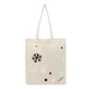 BYFT Winter Snowflakes Tote Bag Minimalist Festive Snowflake Cluster Printed Reusable Tote | Eco-Friendly Daily Carry Bag (Set of 1)