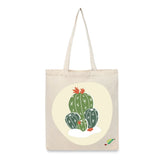 BYFT Botanical Cactus Tote Bag – Vibrant Desert Print Reusable Tote | Everyday Carry Bag (Set of 1)