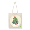 BYFT Botanical Cactus Tote Bag Vibrant Desert Print Reusable Tote | Everyday Carry Bag (Set of 1)