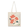 BYFT Elegant Floral Tote Bag Coral Bloom Printed Reusable Tote | Eco-Friendly Daily Carry Bag (Set of 1)