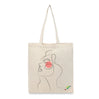 BYFT Minimalist Art Tote Bag "Blush Muse"� Elegant Line Art Printed Tote | Reusable Everyday Carry (Set of 1)
