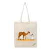 BYFT The Desert Nomad Tote Bag Arabian Camel & Nomad Printed Reusable Tote | Eco-Friendly Daily Carry Bag (Set of 1)