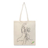 BYFT Minimalist Art Tote Bag "Blossom Muse"� Elegant Line Art Printed Tote | Reusable Everyday Carry (Set of 1)