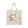 BYFT Inspirational Quote Tote Bag "To Go Where the Wind Takes You" Reusable Tote | Eco-Friendly Daily Carry Bag (Set of 1)