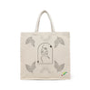 BYFT Artistic Face Tote Bag "Quiet Muse" Celestial Reusable Tote | Eco-Friendly Daily Carry Bag (Set of 1)