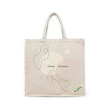 BYFT Minimalist Line Art Tote Bag – “Choose Kindness” Aesthetic Printed Reusable Tote | Eco-Friendly Daily Carry Bag (Set of 1)