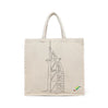 BYFT Minimal Line Art Tote Bag "Burj Al Arab"� Iconic Architecture Printed Tote | Reusable Everyday Carry (Set of 1)