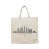 BYFT Modern Cityscape Tote Bag Dubai Skyline Line Art Printed Reusable Tote | Eco-Friendly Daily Carry Bag (Set of 1)