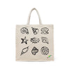 BYFT Coastal Shell Tote Bag "Ocean Gems" Nautical Reusable Tote | Eco-Friendly Daily Carry Bag (Set of 1)
