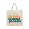 BYFT Inspirational Floral Tote Bag "Bloom Where You Are Planted"� Motivational Printed Tote | Reusable Everyday Carry (Set of 1)