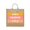 BYFT Motivational Tote Bag "Be Positive Today", Inspirational Printed Reusable Tote Everyday Eco-Friendly Carry Set of 1