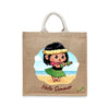 BYFT Little Island Dancer Tote Bag "Hello Summer"� Hula Girl Printed Reusable Tote | Eco-Friendly Daily Carry Bag (Set of 1)