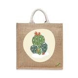 BYFT Botanical Cactus Tote Bag – Vibrant Desert Print Reusable Tote | Everyday Carry Bag (Set of 1)