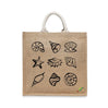 BYFT Coastal Shell Tote Bag "Ocean Gems" Nautical Reusable Tote | Eco-Friendly Daily Carry Bag (Set of 1)