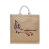 BYFT Dachshund Art Tote Bag "The Stretch Sketch" Minimalist Dog Reusable Tote | Eco-Friendly Daily Carry Bag (Set of 1)