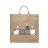 BYFT Adorable Feline Friends Tote Bag Cute Kitty Printed Reusable Tote | Eco-Friendly Daily Carry Bag (Set of 1)