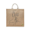 BYFT Minimalist Art Tote Bag "Blossom Muse"� Elegant Line Art Printed Tote | Reusable Everyday Carry (Set of 1)