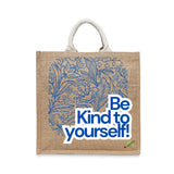 BYFT Motivation Tote Bag "Be Kind to Yourself", Inspirational Printed Tote Reusable Everyday Carry Set of 1