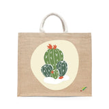BYFT Botanical Cactus Tote Bag – Vibrant Desert Print Reusable Tote | Everyday Carry Bag (Set of 1)