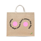 BYFT Inspirational Tote Bag – “Make the Days Count” Printed Reusable Tote | Eco-Friendly Daily Carry Bag (Set of 1)