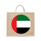 BYFT UAE Flag Printed Tote Bag – United Arab Emirates National Pride Reusable Tote | Eco-Friendly Daily Carry Bag (Set of 1)