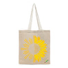 BYFT Artistic Sunflower Tote Bag Dual-Nature Sun & Sunflower Printed Reusable Tote | Eco-Friendly Daily Carry Bag (Set of 1)