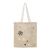 BYFT Winter Snowflakes Tote Bag Minimalist Festive Snowflake Cluster Printed Reusable Tote | Eco-Friendly Daily Carry Bag (Set of 1)