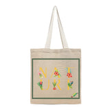 BYFT Tropical Botanical Tote Bag – “NATURE” Floral & Toucan Reusable Tote | Eco-Friendly Daily Carry Bag (Set of 1)