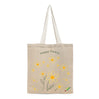 BYFT Whimsical Floral Tote Bag "Happy Flower"� Daisy Reusable Tote | Eco-Friendly Daily Carry Bag (Set of 1)