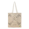 BYFT Artistic Face Tote Bag "Quiet Muse" Celestial Reusable Tote | Eco-Friendly Daily Carry Bag (Set of 1)