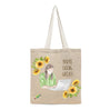 BYFT Inspirational "You're Doing Great" Tote Bag Sunflower Printed Reusable Tote | Eco-Friendly Daily Carry Bag (Set of 1)