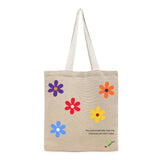 BYFT Inspirational Floral Tote Bag – “Bloom” Motivational Printed Tote | Reusable Everyday Carry (Set of 1)