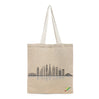 BYFT Modern Cityscape Tote Bag Dubai Skyline Line Art Printed Reusable Tote | Eco-Friendly Daily Carry Bag (Set of 1)