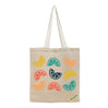 BYFT Vibrant Fruit Tote Bag Colorful Citrus Slice Printed Reusable Tote | Eco-Friendly Daily Carry Bag (Set of 1)