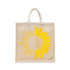 BYFT Artistic Sunflower Tote Bag Dual-Nature Sun & Sunflower Printed Reusable Tote | Eco-Friendly Daily Carry Bag (Set of 1)