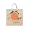 BYFT Tropical Vacation Tote Bag Scenic Island Getaway Printed Reusable Tote | Eco-Friendly Daily Carry Bag (Set of 1)