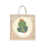 BYFT Botanical Cactus Tote Bag – Vibrant Desert Print Reusable Tote | Everyday Carry Bag (Set of 1)