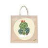 BYFT Botanical Cactus Tote Bag Vibrant Desert Print Reusable Tote | Everyday Carry Bag (Set of 1)