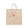 BYFT Minimalist Art Tote Bag "Blush Muse"� Elegant Line Art Printed Tote | Reusable Everyday Carry (Set of 1)