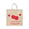BYFT Whimsical Fruit Tote Bag "I Cherry-ish You"� Artistic Printed Reusable Tote | Eco-Friendly Daily Carry Bag (Set of 1)