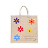 BYFT Inspirational Floral Tote Bag "Bloom"� Motivational Printed Tote | Reusable Everyday Carry (Set of 1)