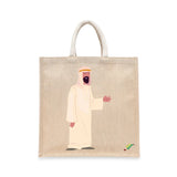 BYFT Cultural Heritage Tote Bag – “Urban Nomad” Traditional Reusable Tote | Eco-Friendly Daily Carry Bag (Set of 1)