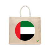 BYFT UAE Flag Printed Tote Bag – United Arab Emirates National Pride Reusable Tote | Eco-Friendly Daily Carry Bag (Set of 1)